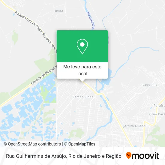 Rua Guilhermina de Araújo mapa