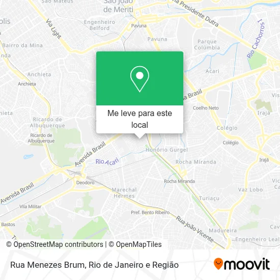 Rua Menezes Brum mapa
