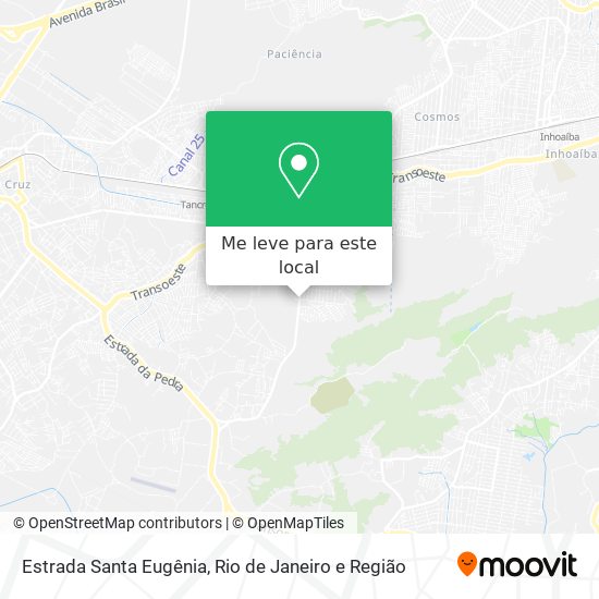 Estrada Santa Eugênia mapa