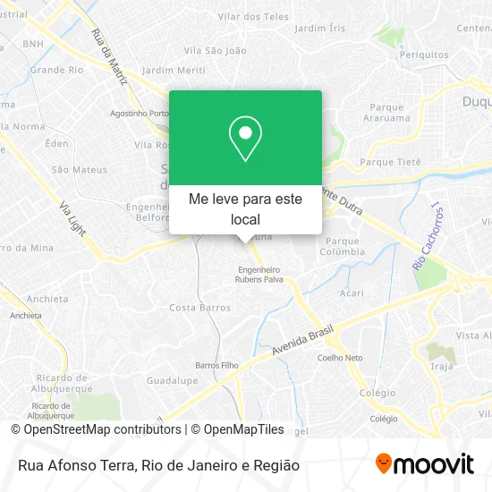 Rua Afonso Terra mapa