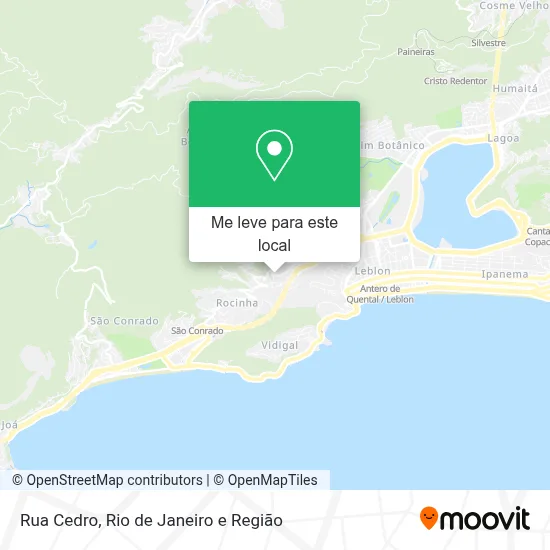 Rua Cedro mapa