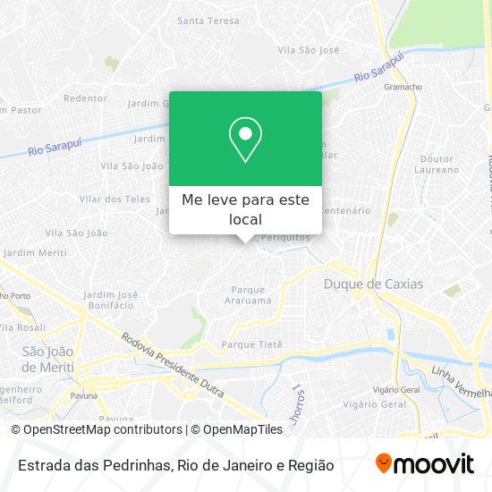 Estrada das Pedrinhas mapa