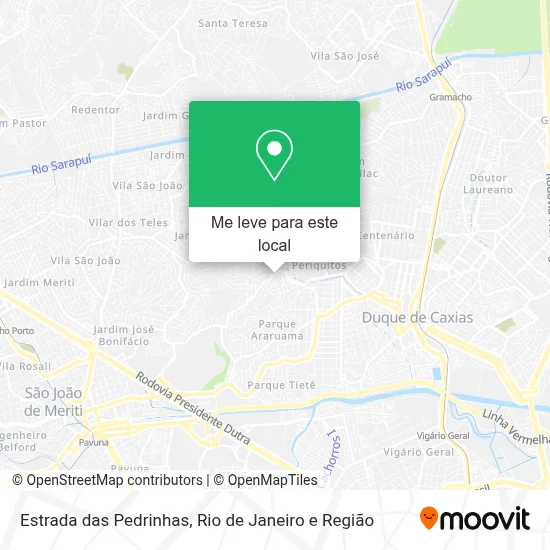 Estrada das Pedrinhas mapa