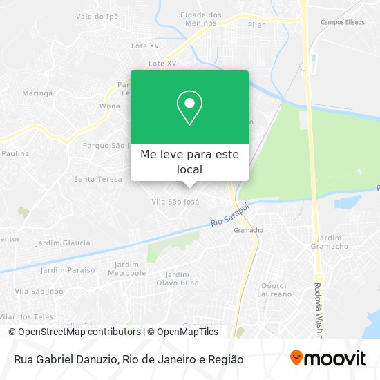 Rua Gabriel Danuzio mapa