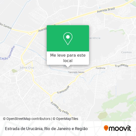 Estrada de Urucânia mapa