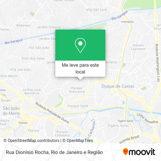 Rua Dionísio Rocha mapa
