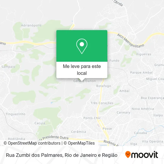 Rua Zumbi dos Palmares mapa