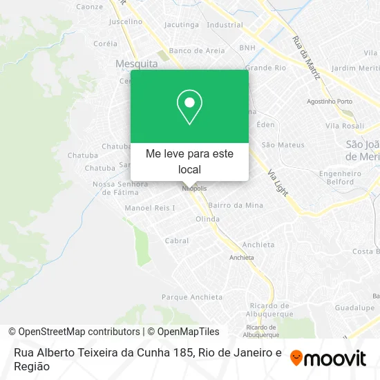 Rua Alberto Teixeira da Cunha 185 mapa