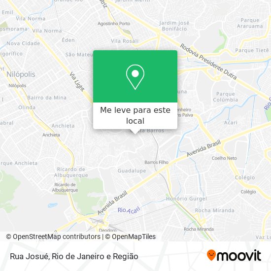 Rua Josué mapa