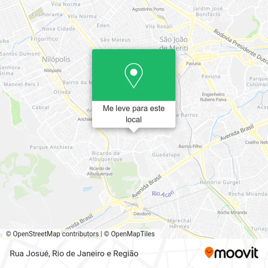 Rua Josué mapa