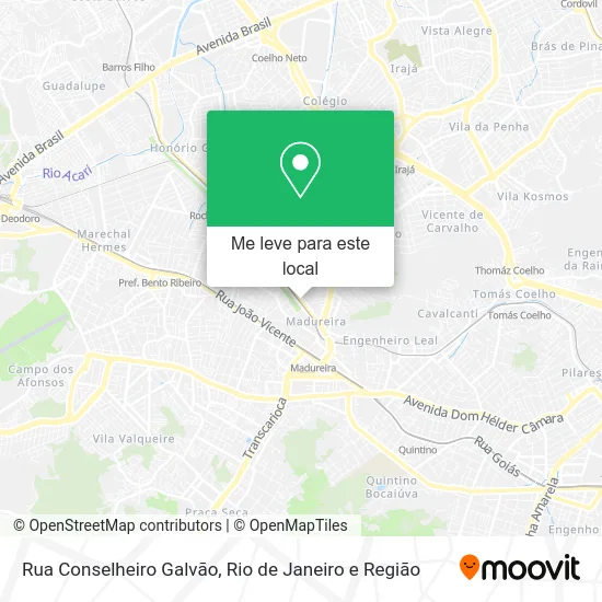 Rua Conselheiro Galvão mapa