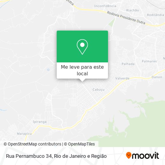 Rua Pernambuco 34 mapa