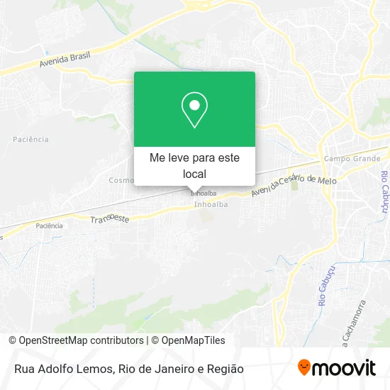 Rua Adolfo Lemos mapa