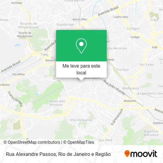 Rua Alexandre Passos mapa