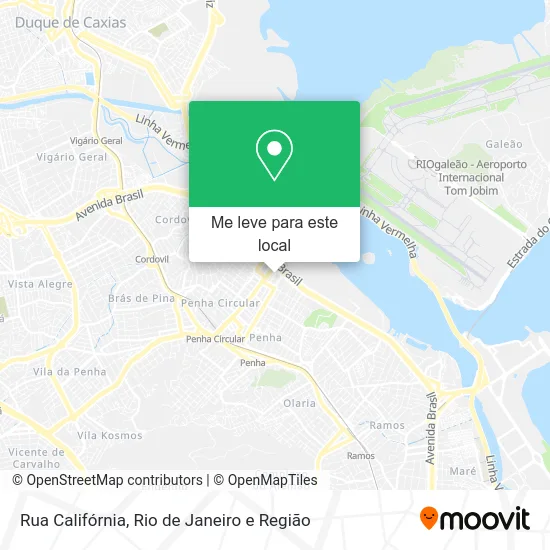 Rua Califórnia mapa