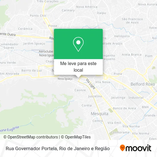 Rua Governador Portela mapa