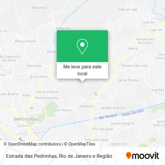 Estrada das Pedrinhas mapa