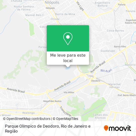 Parque Olímpico de Deodoro mapa