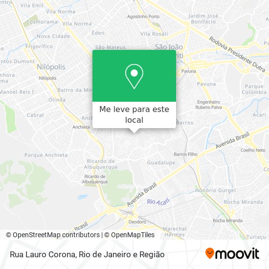 Rua Lauro Corona mapa