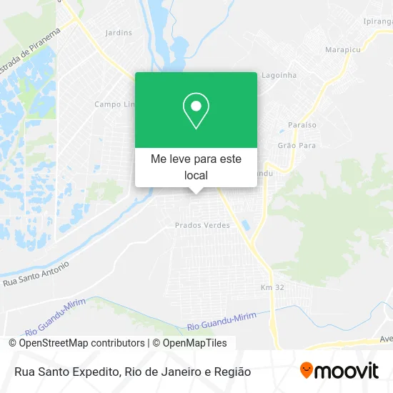 Rua Santo Expedito mapa