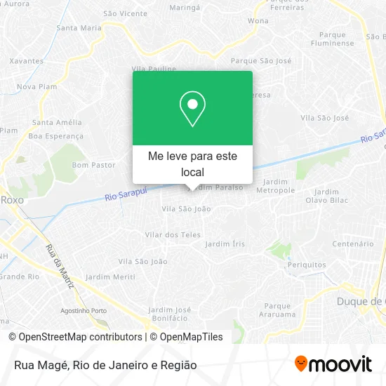 Rua Magé mapa