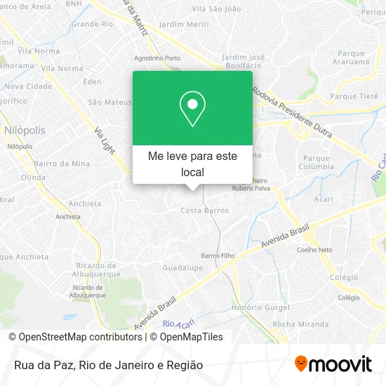 Rua da Paz mapa