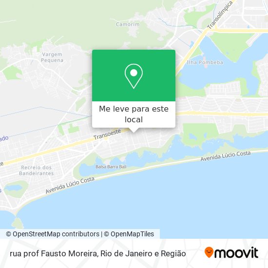 rua prof Fausto Moreira mapa