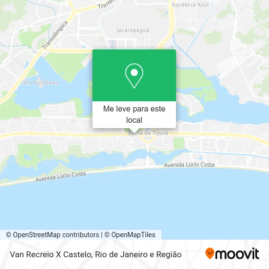 Van Recreio X Castelo mapa