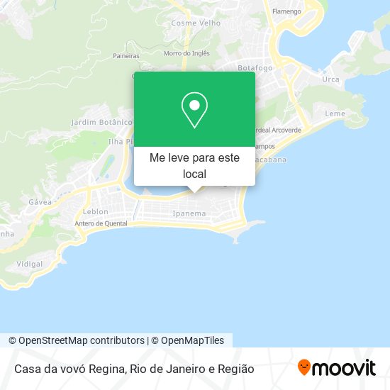 Casa da vovó Regina mapa