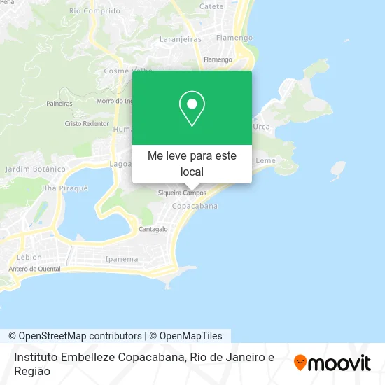 Instituto Embelleze Copacabana mapa