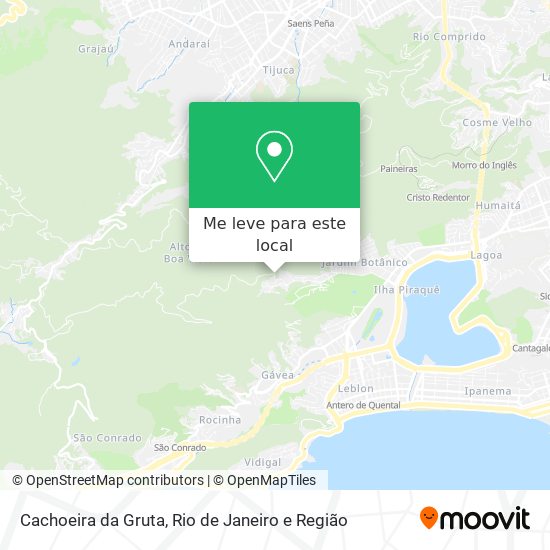 Cachoeira da Gruta mapa