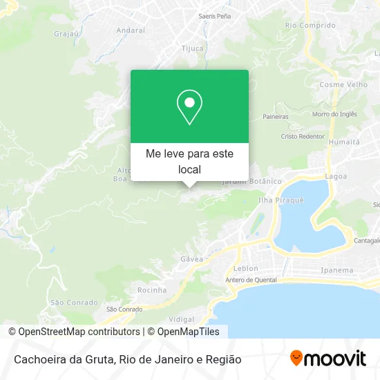 Cachoeira da Gruta mapa