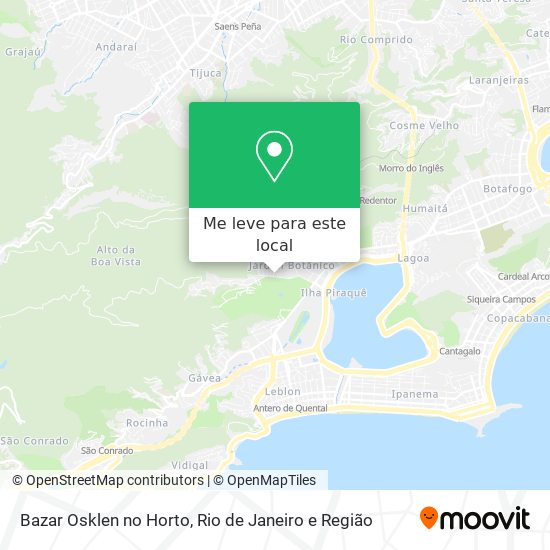 Bazar Osklen no Horto mapa