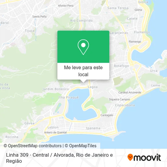 Linha 309 - Central / Alvorada mapa