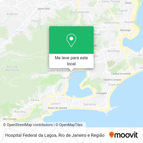 Hospital Federal da Lagoa mapa