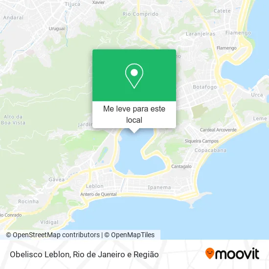 Obelisco Leblon mapa