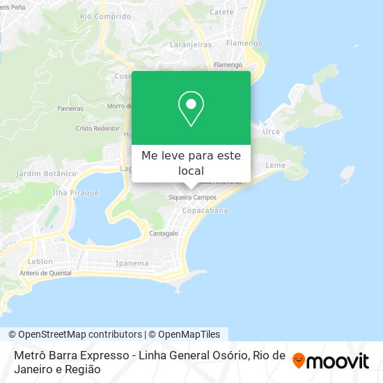 Metrô Barra Expresso - Linha General Osório mapa
