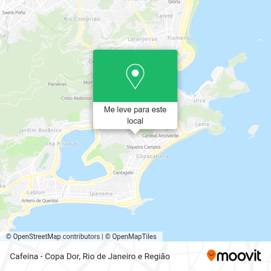 Cafeína - Copa Dor mapa