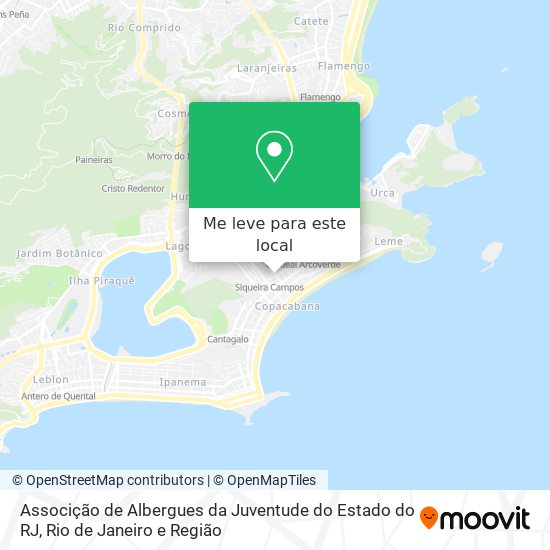 Associção de Albergues da Juventude do Estado do RJ mapa