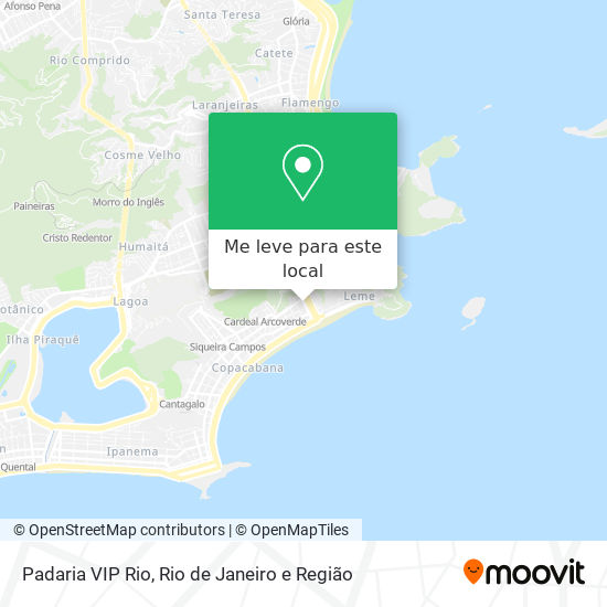 Padaria VIP Rio mapa