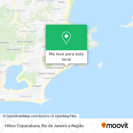 Hilton Copacabana mapa