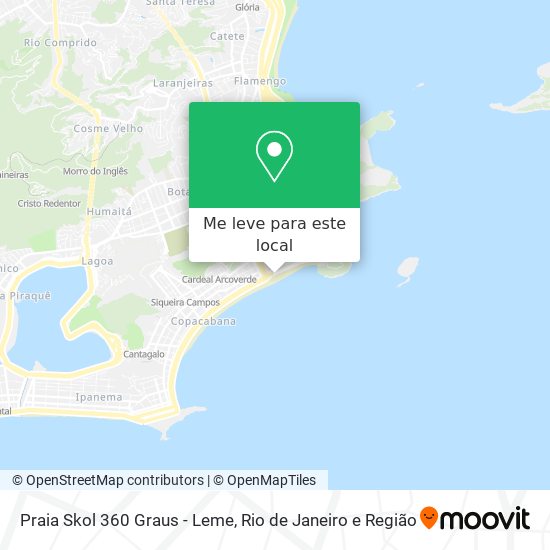 Praia Skol 360 Graus - Leme mapa