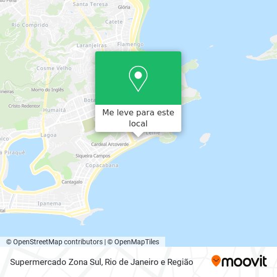 Supermercado Zona Sul mapa