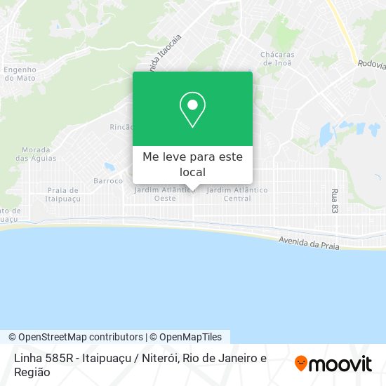 Linha 585R - Itaipuaçu / Niterói mapa