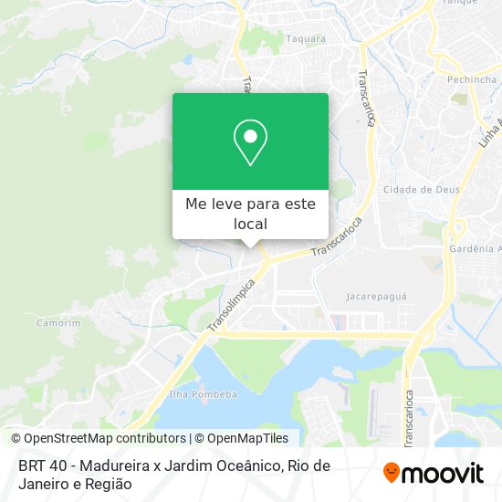 BRT 40 - Madureira x Jardim Oceânico mapa