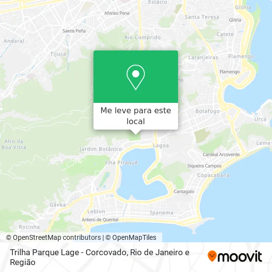 Trilha Parque Lage - Corcovado mapa