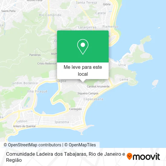 Comunidade Ladeira dos Tabajaras mapa