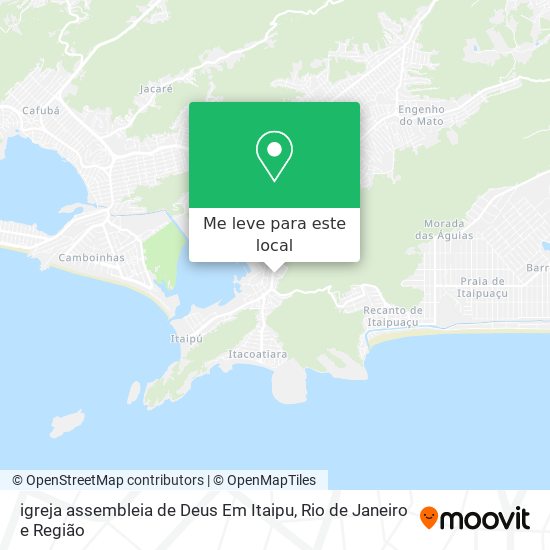 igreja assembleia de Deus Em Itaipu mapa