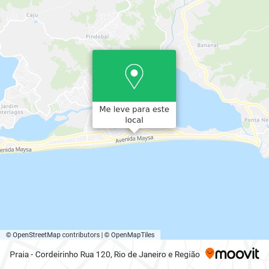 Praia - Cordeirinho Rua 120 mapa