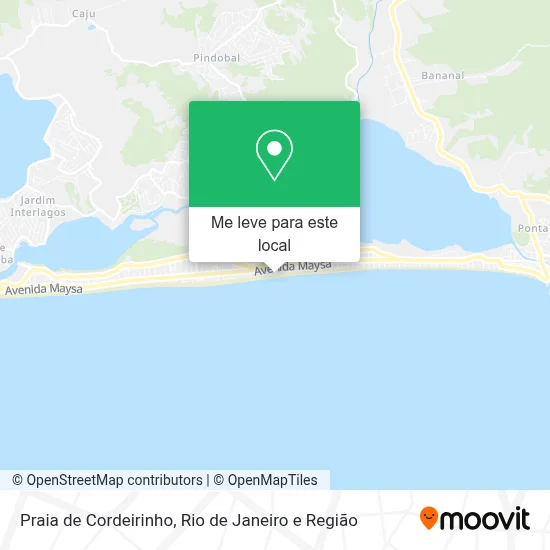 Praia de Cordeirinho mapa